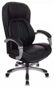 Кресло руководителя Бюрократ T-9919/BLACK черный рециклированная кожа/кожзам