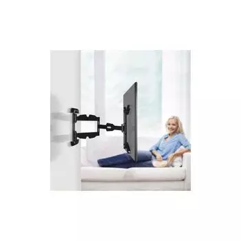 Кронштейн для телевизора Hama H-108712 черный 32"-65" макс.25кг настенный поворотно-выдвижной и наклонный