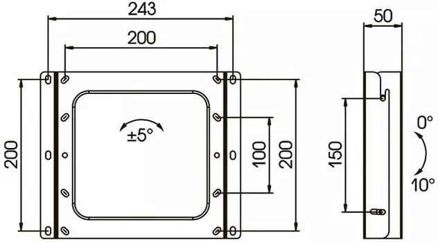 Кронштейн для телевизора Kromax VEGA-8 черный 15"-42" макс.15кг настенный наклон