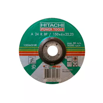 Круг зачистной HITACHI 150 Х 6 Х 22 А24 Круг зачистной 125 Х 6 Х 22 А24