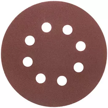 Круги шлифовальные MOS с отверстиями (липучка) алюминий-оксидные 125 мм, 5 шт. Р120 39836М