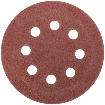 Круги шлифовальные MOS с отверстиями (липучка) алюминий-оксидные 125 мм, 5 шт. Р40 39832М