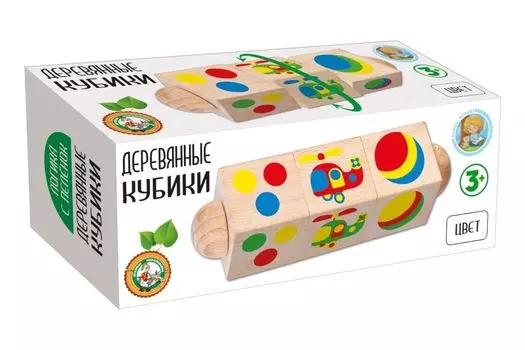 Кубики ДЕСЯТОЕ КОРОЛЕВСТВО 02961 Цвет на оси