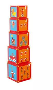 Кубики SCRATCH 6181050 Stacking Tower Сircus