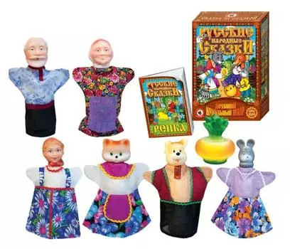 Кукольный театр "Репка" 7 персонажей в коробке Русский стиль 11202/11001/