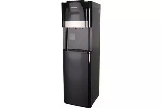 Кулер для воды SONNEN FSE-03B, напольный, нагрев/охлаждение, НИЖНЯЯ ЗАГРУЗКА, 3 крана, черный, 454998