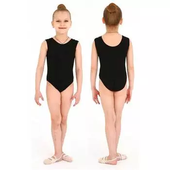 Купальник гимнастический Майка INDIGO х/б, SM-353, Черный, 40