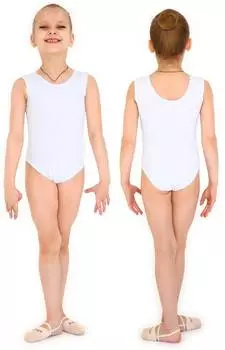 Купальник гимнастический Майка INDIGO х/б, SM-354, Белый, 44