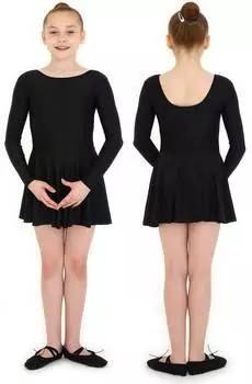 Купальник гимнастический с Юбочкой бифлекс INDIGO, SM-337, Черный, 40