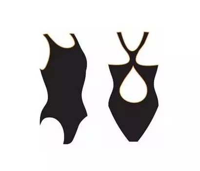 Купальник женский для бассейна, однотон.с кантом, р-р. 46, SW 2 1