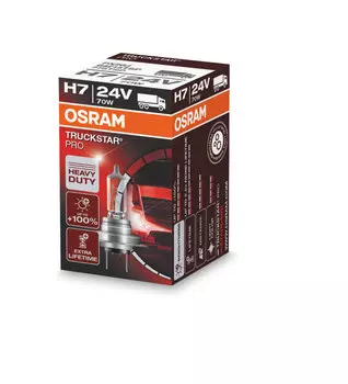 Лампа автомобильная OSRAM H7 70W PX26d +100% Truckstar Pro, 2шт, 24V, 64215TSP2