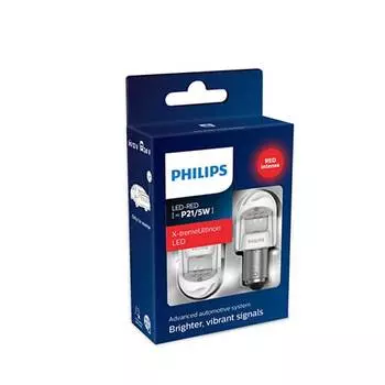 Лампа автомобильная PHILIPS P21/5W 12V/24VLED (BAY15d) RED X-tremeUltinon LED, 2шт., 11499XURX2