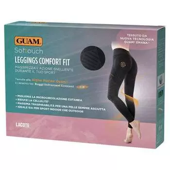 Леггинсы антицеллюлитные Guam "Комфортный Фитнес" S-M: 44-46 (арт.21076) черный.