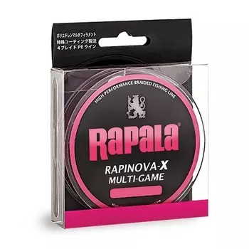Леска плетеная RAPINOVA-X MULTI GAME 100M #0.18/6LB/PINK 0,06 мм (RLX100M018PK)