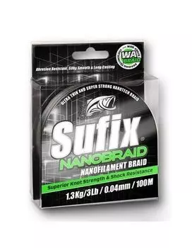Леска плетеная Sufix Nano Braid Aqua Camo 100 м 0.10мм 5,0 кг (DS1WG00801QA91)