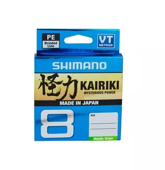 Леска плетёная Shimano Kairiki 8 PE 150м зеленая 0.060mm/5.3kg (59WPLA58R00)
