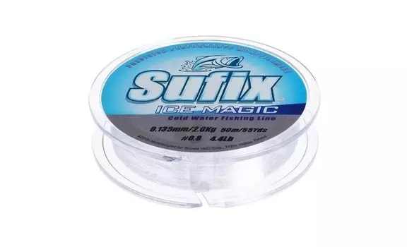 Леска зимняя Sufix Ice Magic прозрачная (блистер) 50м 0.135мм 2кг (DS1XL014024A5I)