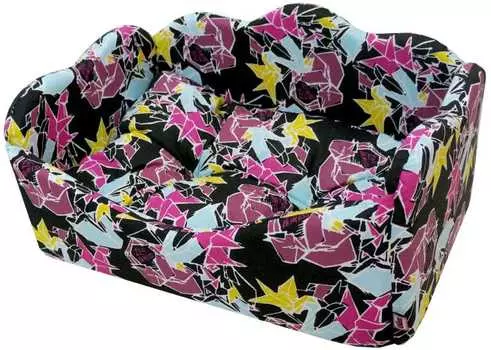 Лежанка для кошек"Канапе" "Оригами" поплин №2 56*41*29 см черная 750643