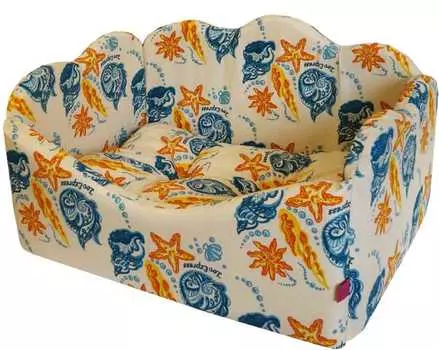 Лежанка для кошек "Канапе" "Ривьера" поплин №1 50*35*26 см бежевая 750636