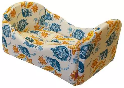 Лежанка для кошек "Кроватка" "Ривьера" поплин № 2 56*41*25 см бежевая 751926