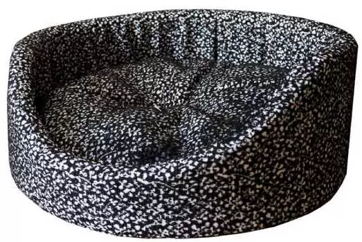 Лежанка для кошек круглая с матрацем мебельная ткань D43*16 см 75141