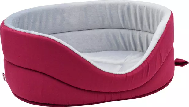 Лежанка для кошек поплин+плюш №1 40*27*16 см бордо 757311