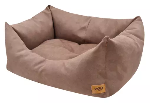 Лежанка для кошек пухлик "Classic" иск.замша №2 49*36*22 см коричневая 75692