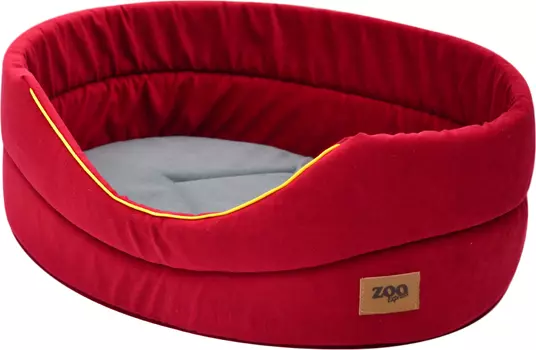 Лежанка для собак "Ампир" мебельная ткань №8 78*58*21 см серый/бордо 710083