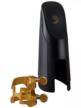 Лигатура для саксофона RICO HSS1G H-LIGATURE с колпачком для саксофона сопрано позолоченная