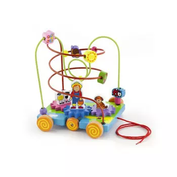 Логический лабиринт-каталка"Ферма"(дерево)в коробке VIGA VG50120