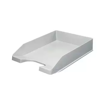 Лоток горизонтальный для бумаг СТАММ Стандарт, А4 (345х250х65 мм), серый, ЛТ21