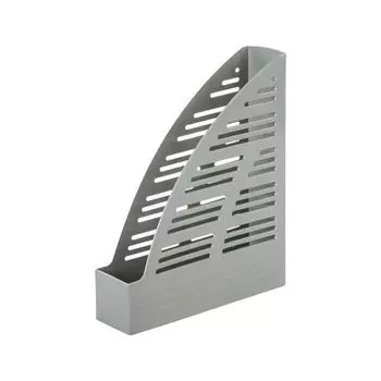 Лоток вертикальный для бумаг BRAUBERG Standard, 245х70х295 мм, серый