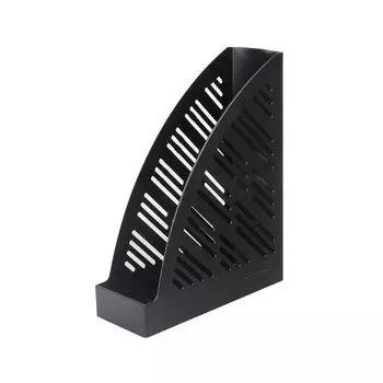 Лоток вертикальный для бумаг BRAUBERG "Standard+", 250х90х300 мм, черный, 237224