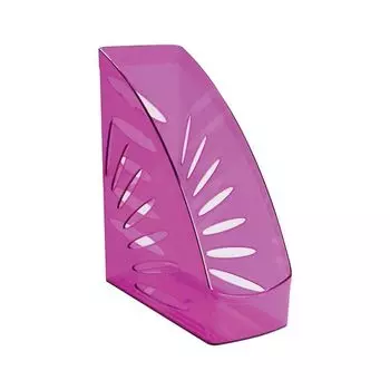 Лоток вертикальный для бумаг, увеличенная ширина (245х110х263 мм), СТАММ Тропик, тонированный сливовый, ЛТ359