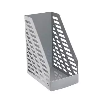 Лоток вертикальный для бумаг, увеличенная ширина (250х160х300 мм), СТАММ XXL, серый, ЛТ900