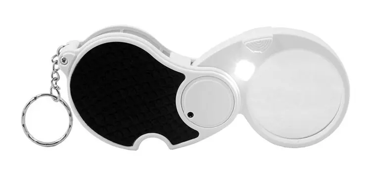 Лупа Kromatech карманная 5х, 45 мм, складная, с подсветкой (1 LED) MG6901