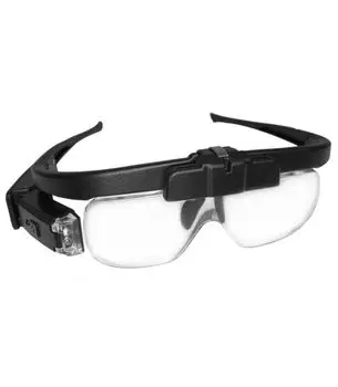 Лупа Kromatech налобная 1,5/2/2,5/3,5/4/4,5x, аккумуляторная, с подсветкой (2 LED) 11642DC