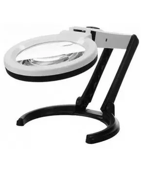 Лупа Kromatech настольная 2/8x, 90/25 мм, складная, с подсветкой (10 LED) MG3B-1B