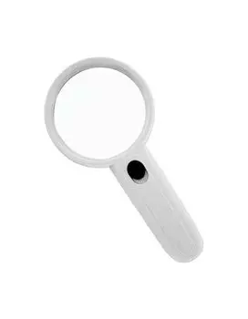 Лупа Kromatech ручная круглая 3х, 75 мм, с подсветкой (2 LED), белая MG6B-5