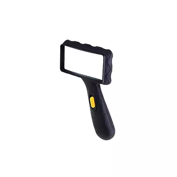 Лупа Kromatech ручная прямоугольная 2x, 48x98 мм, с подсветкой (2 LED), черная MG84026A