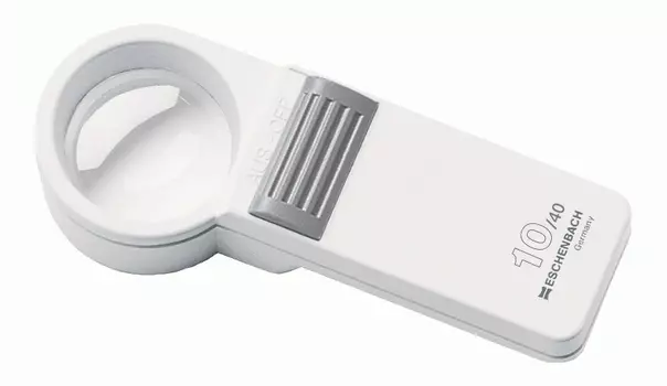 Лупа на ручке асферическая Eschenbach Mobilux Economy 10x, 35 мм, с подсветкой