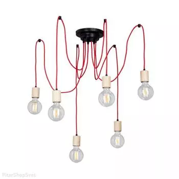 Люстра V4549-4/6PL, 6хЕ27 макс. 40Вт, 6хE27 LED макс. 15Вт