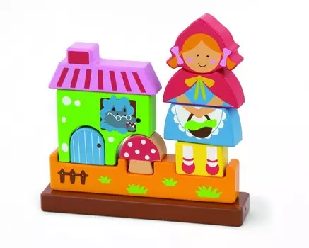 Магнитный 3D Пазл"Красная шапочка"10 дет в коробке VIGA VG50075