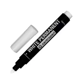Маркер для промышленной маркировки CENTROPEN, БЕЛЫЙ, 2,5 мм, круглый наконечник, 8586/Б, (10 шт.)