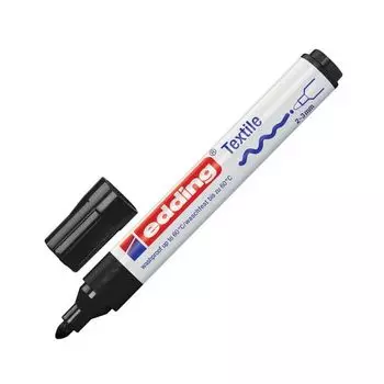 Маркер для ткани EDDING 4500, ЧЕРНЫЙ, круглый наконечник, 2-3 мм, E-4500/1