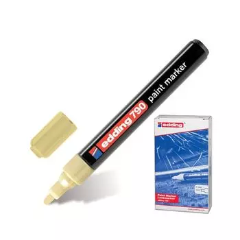 Маркер-краска лаковый EDDING 790, 2-4 мм, ЗОЛОТОЙ, круглый наконечник, пластиковый корпус, E-790/53