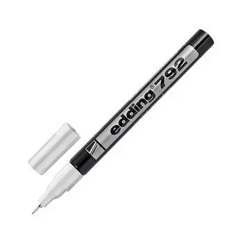 Маркер-краска лаковый EDDING 792, 0,8 мм, БЕЛЫЙ, металлический наконечник, пластиковый корпус, E-792/49