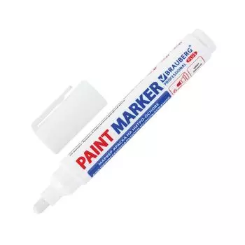 Маркер-краска лаковый (paint marker) 6 мм, БЕЛЫЙ, НИТРО-ОСНОВА, BRAUBERG PRO PLUS EXTRA, 151450, (6 шт.)