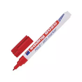 Маркер медицинский EDDING 8020, КРАСНЫЙ, для маркировки кожного покрова, 1 мм, E-8020/2