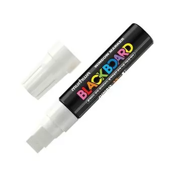 Маркер меловой MUNHWA Black Board Jumbo, БЕЛЫЙ, 15мм, влагостираемый, на водной основе, JBM15-05